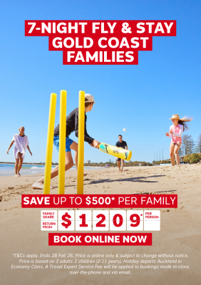 7-NIGHT FLY & STAY GOLD COAST FAMILIES
