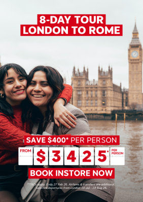 8-DAY TOUR LONDON TO ROME