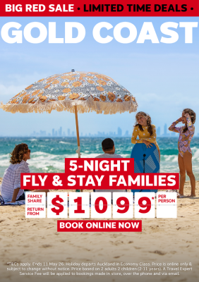 BIG RED SALE | GOLD COAST 5-NIGHT FLY & STAY FAMILIES