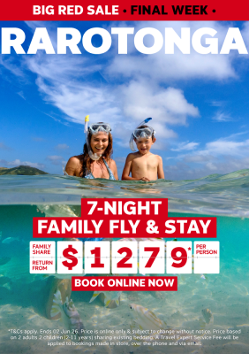 RAROTONGA | 7-NIGHT FAMILY FLY & STAY