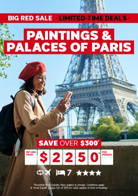 Paris FCV return from $2250* per person