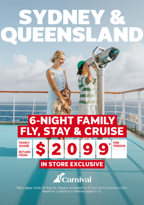 Carnival Cruises on sale at Flight Centre