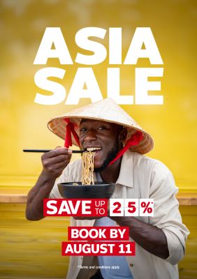 Asia Sale - Tours Save up to 25%, River Cruises Save up to $2200*