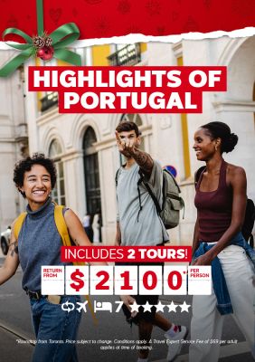 Highlights of Portugal includes 2 tours return from $2100* per person