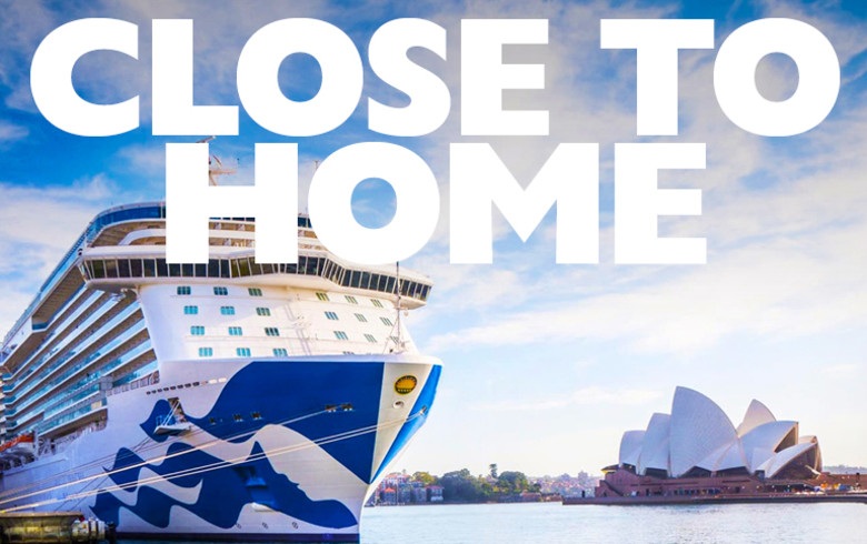 Close to home. Princess cruise ship with Sydney Opera House in the background