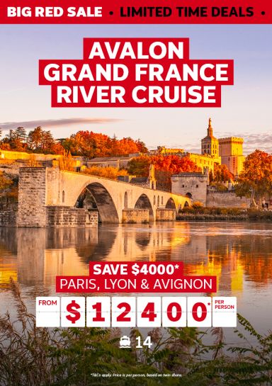 Avalon Grand France River Cruise. Save $4000* Paris, Lyon & Avignon from $12400* per person
