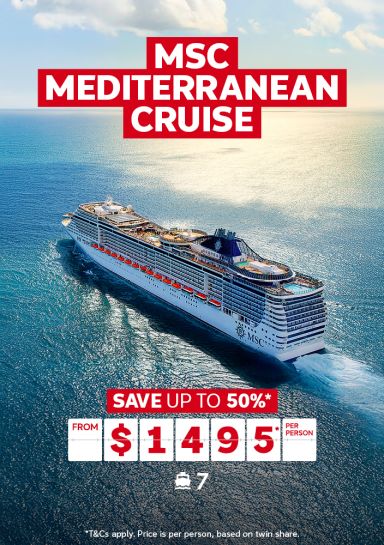 msc mediterranean cruise save up to 50% from $1495 per person