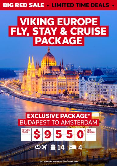 viking europe fly stay and cruise package exclusive package budapest to amsterdam return from $9550 per person