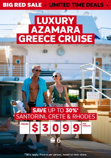 luxury azamara greece cruise save up to 30% santorini, crete & rhodes