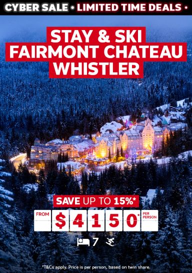 Stay & ski Fairmont Chateau Whistler. Save up to 15%* from $4150* per person