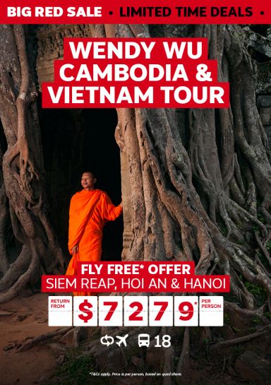 Wendy Wu Cambodia & Vietnam Tour fly free offer siem reap, hoi an and hanoi return from $7279 per person