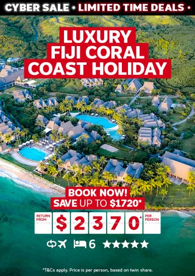 Luxury Fiji Coral Coast Holiday. Book now! Save up to $1720* return from $2370* per person