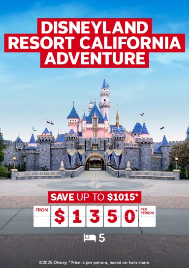 Disneyland Resort California Adventure. Save up to $1015* from $1350* per person