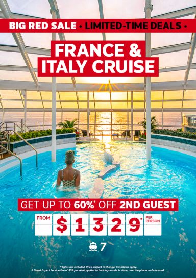 France & Italy Cruise from $1329* per person
