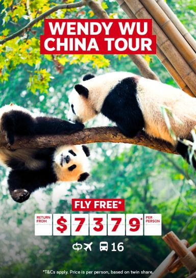 Wendy Wu China Tour. Fly free* return from $7379* per person