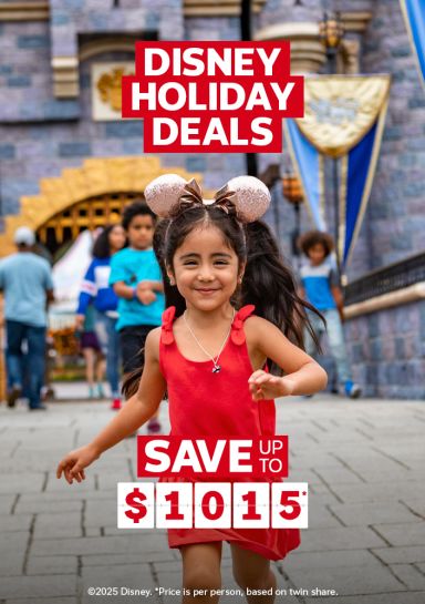 Disney holiday deals. Save up to $1015*