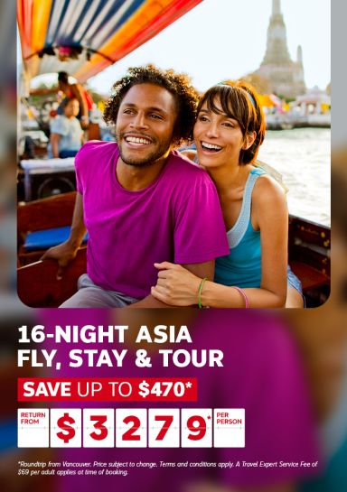 G Adventures Flight Centre Vacation Asia Fly, Stay & Tour