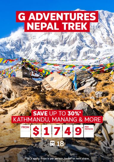 G adventures nepal trek save up to 30% kathmadu, manang and more
