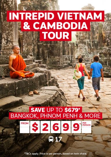 Intrepid Vietnam & Cambodia tour | save up to $679* - Bangkok, Phnom Penh & more | from $2,699* per person - *T&CS apply. Price is per person, based on twin share