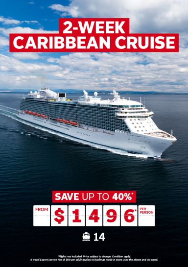 2-week Caribbean Cruise - Save up to 40%* from $1496* per person