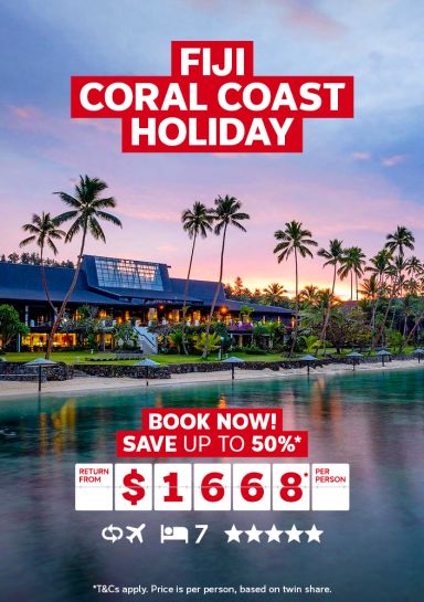 Fiji Coral Coast Holiday. Book now! Save up to 50%* return from $1668* per person