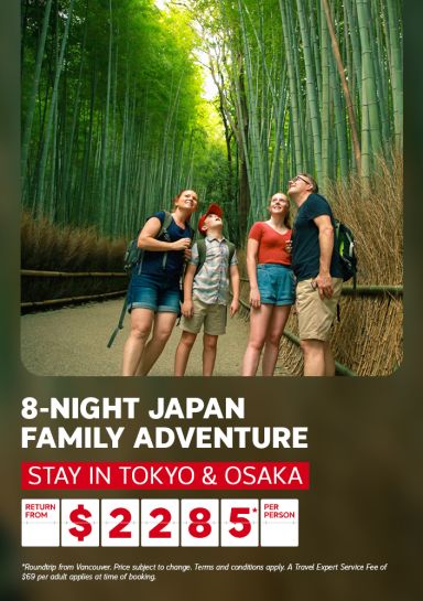8-night Japan family adventure from $2285* per person | Stay in Tokyo and Osaka