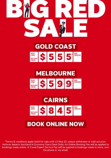 BIG RED SALE - FLIGHTS