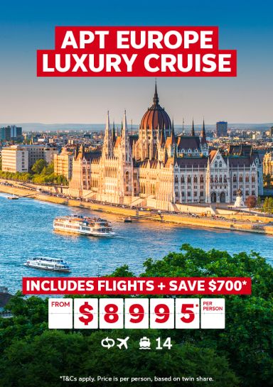 APT Europe luxury cruise | includes flights + save $700* - $8995* per person | *T&Cs apply. Price is per person, based on twin share.