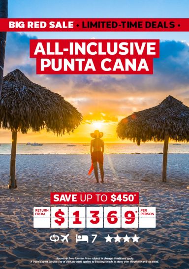 All-inclusive WJV - Punta Cana return from $1369* per person