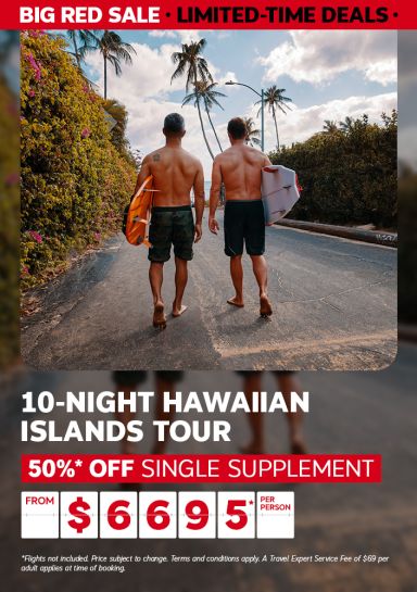 10-night Hawaiian Islands tour from $6695* per person | 50%* off single supplement