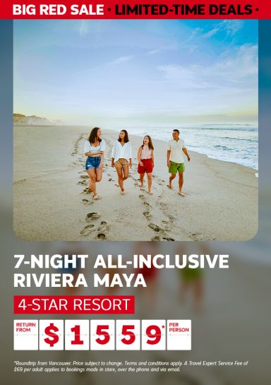 7-night all-inclusive Riviera Maya vacation - 4 star resort - Return from Toronto from $1559* per person