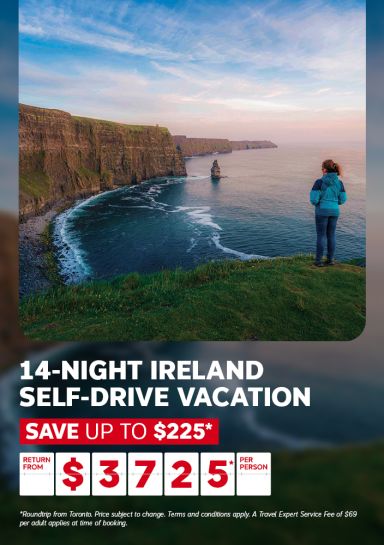 14-night Ireland self-drive vacation from $3725* per person | Save up to $225*
