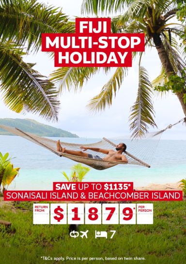 Fiji Multi-Stop Holiday. Save up to $1135* Sonaisali Island & Beachcomber Island return from $1879* per person
