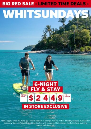 6-night Whitsundays Fly & Stay from $2449* per person twin share