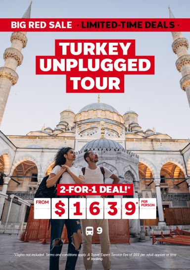 On the Go Turkey Unplugged Tour 2 for 1 Deal from $1639* per person