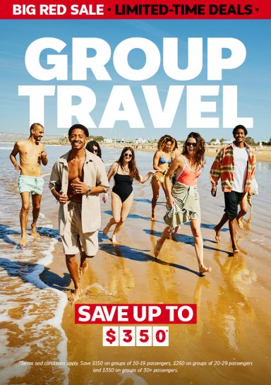 Big Red Sale - Group Travel - Save up to $350*