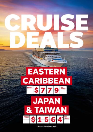Cruise Deals - Eastern Caribbean from $779* per person. Japan & Taiwan from $1564* per person