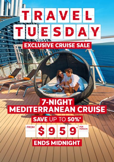 7-night Mediterranean cruise. Save up to 50%* from $959* per person