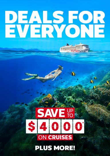 Deals for everyone - save up to $4000* on cruises plus more!