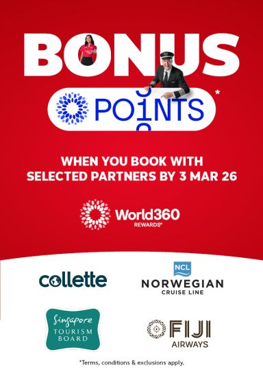 bonus points when you book with selected partners by 3 mar 26