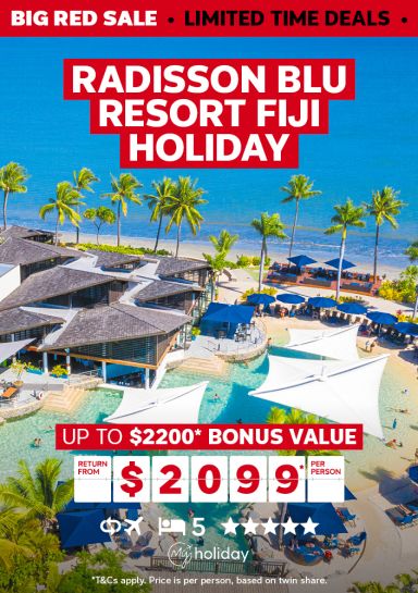 Radisson Blu Resort Fiji Holiday. Up to $2200* bonus value return from $2099* per person