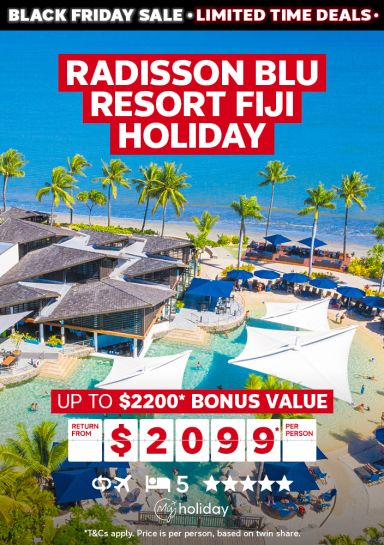 Radisson Blu Resort Fiji Holiday. Up to $2200* bonus value from $2099* per person