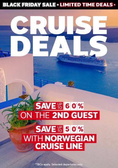 Cruise Deals | save up to 60%* on the 2nd guest. Save up to 50%* with Norwegian Cruise Line