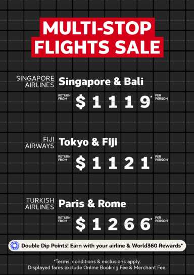 multi stop flight sale