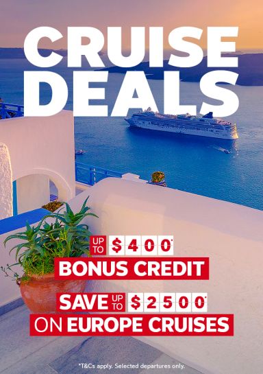 cruise deals up to $400 bonus credit and save up to $2500 on europe cruises