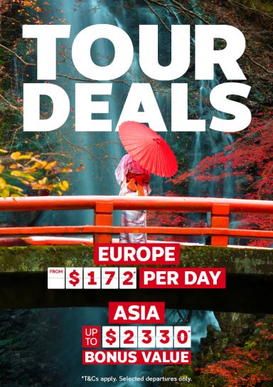 tour deals europe from $172 per day asia up to $2330 bonus value