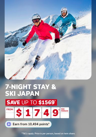 7 night stay and ski japan