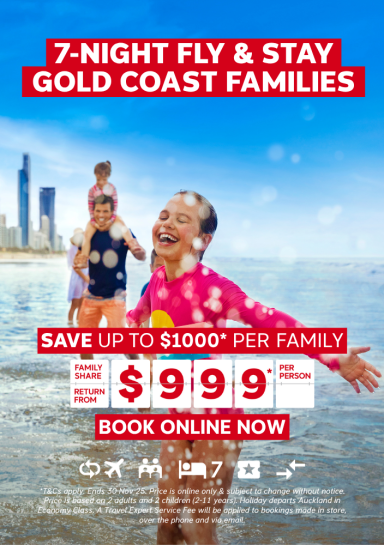 7-NIGHT FLY & STAY GOLD COAST FAMILIES