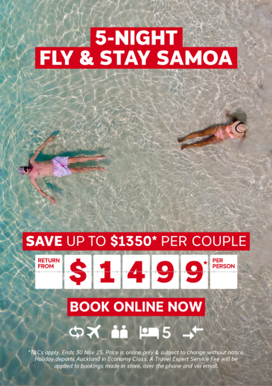 5-NIGHT FLY & STAY SAMOA