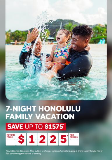 7-night Honolulu family vacation from $1225* per person | Save up to $1575*